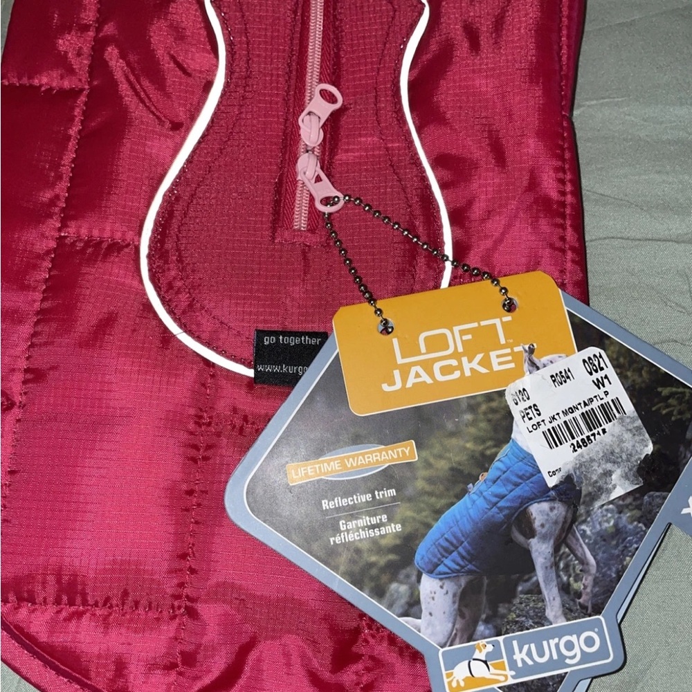 Kurgo Loft Jacket  Dog Coat for Cold Weather - Reversible Sz XS  Pink (#609)